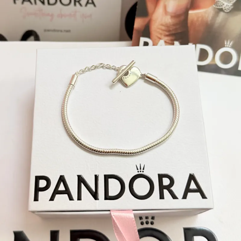 *PANDORA ORIGINAL 100 %* Cierre T corazón Pandora