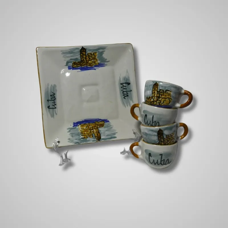 Plato Cuadrado Morro / 4 Tazas