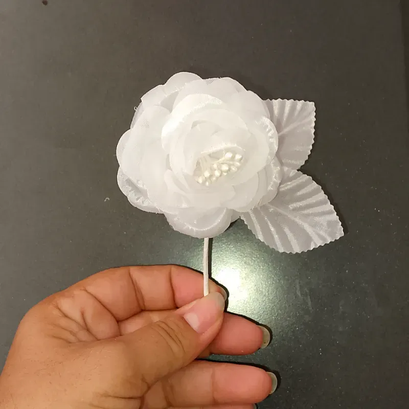 Rosa de tela | color blanco