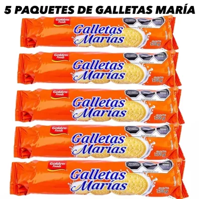 5 PAQUETES DE GALLETAS MARÍA(170g cada paquete)