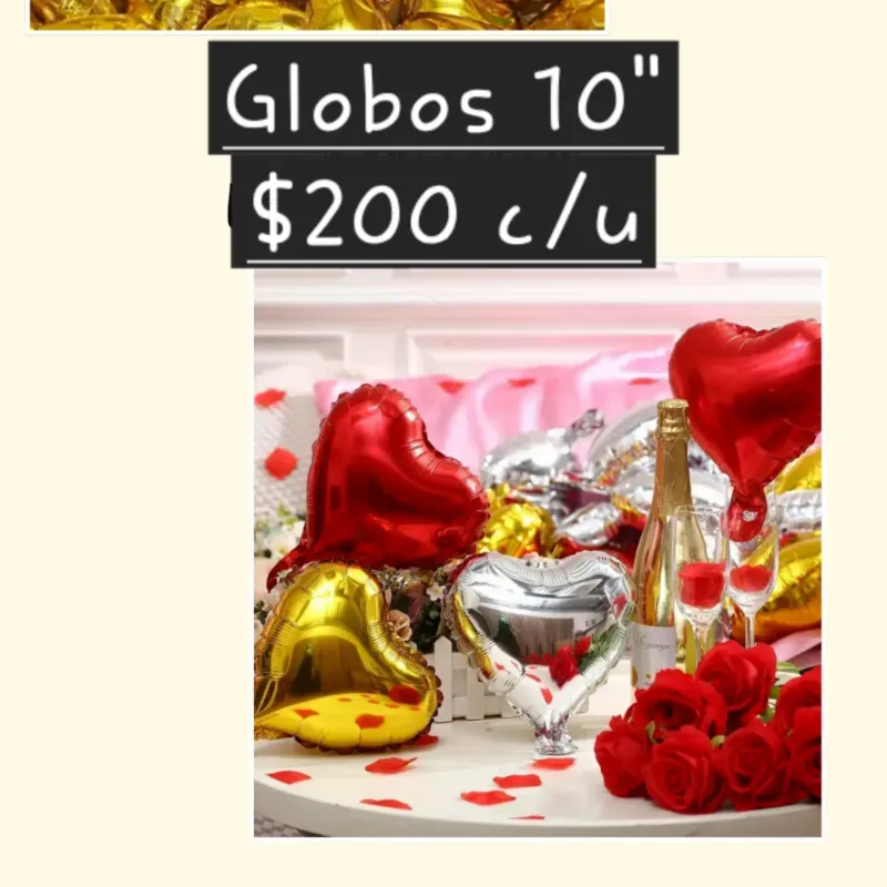 Globos en forma de corazón