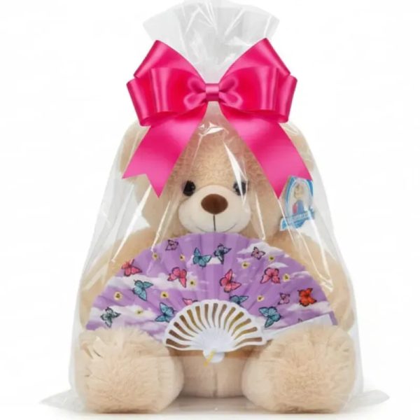 Oso de peluche y abanico