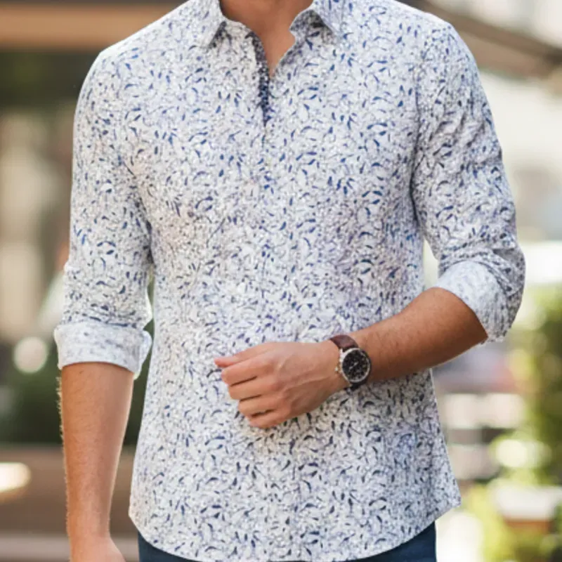 Camisa estampada de hombre