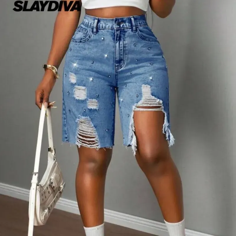 Shorts Mezclilla brillo