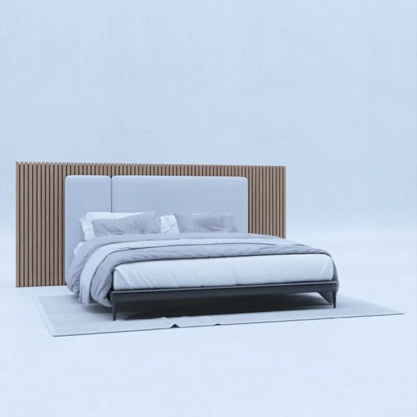 Cama camera con respaldo en wall panel