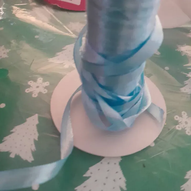 Cinta satín azul 6mm