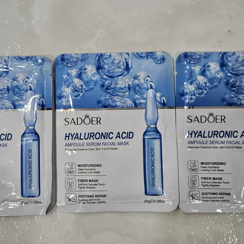 Mascarillas faciales con ácido hialurónico