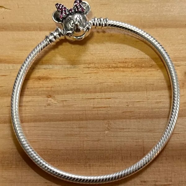 Pulsera flexible Minnie Lazo rosado