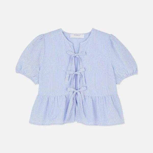 Blusa con lazo delantero