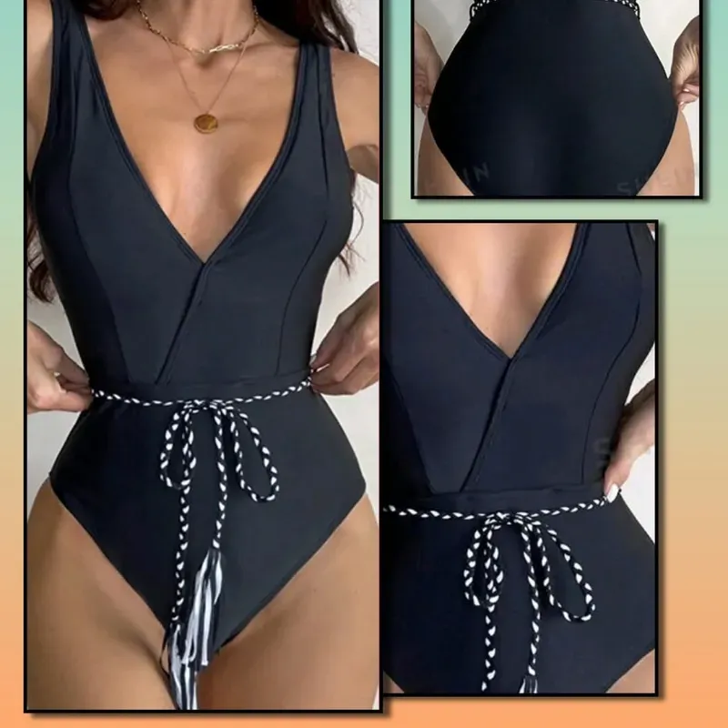 Trusa negra con cinturón