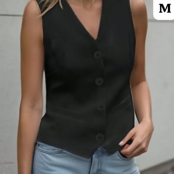  Chaleco Black Urban – Elegancia casual con estructura visual y actitud empoderada