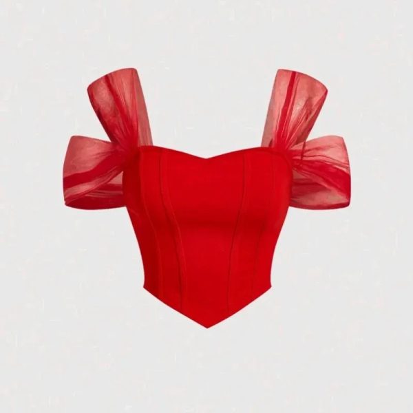 ❤️ Top estilo corsé — Rojo