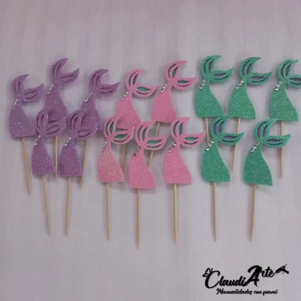 Minitopper para cupcake (Sirena)
