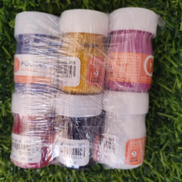 Juego de 6 pinturas acrílicas colores esenciales