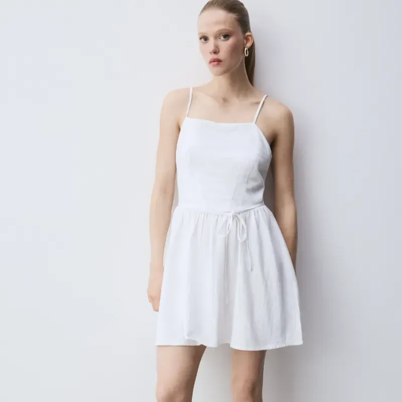 Vestido denim bustier