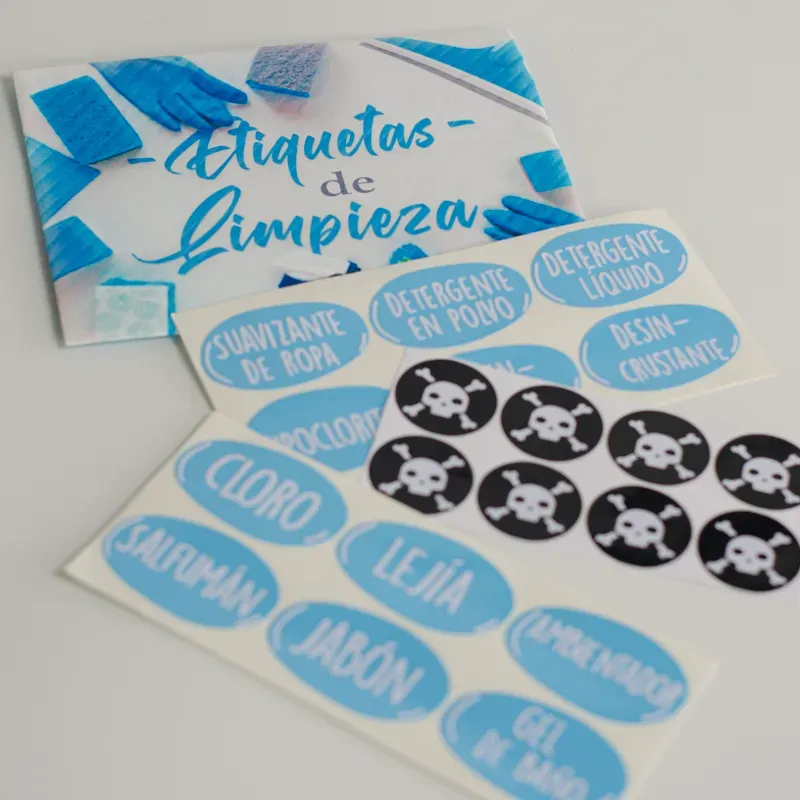 Etiquetas de limpieza