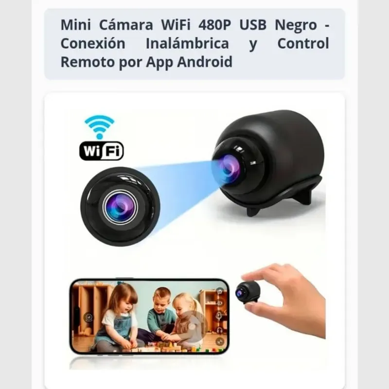 MINI CÁMARA DE SEGURIDAD 480P X5 (HAB)