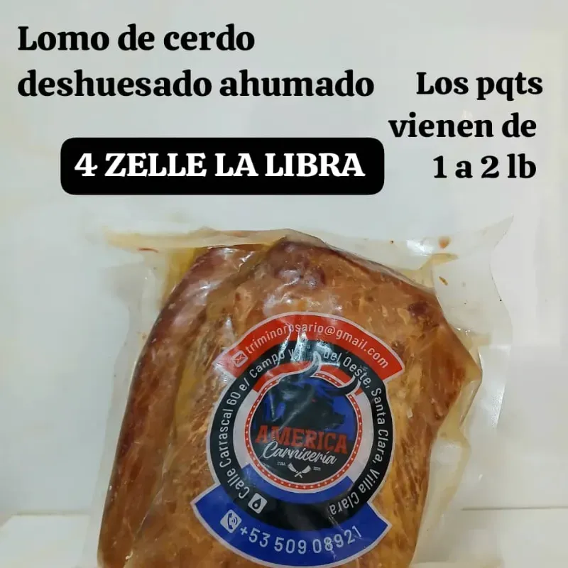 Lomo de cerdo ahumado deshuesado