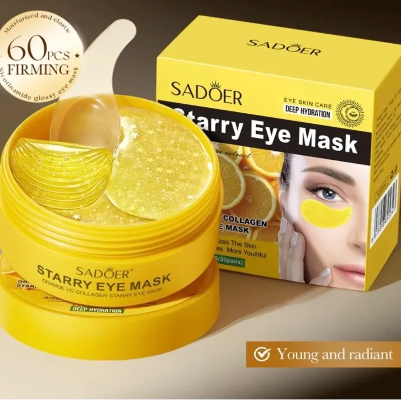 Mascarilla para ojos de cielo estrellado de colágeno naranja Vc