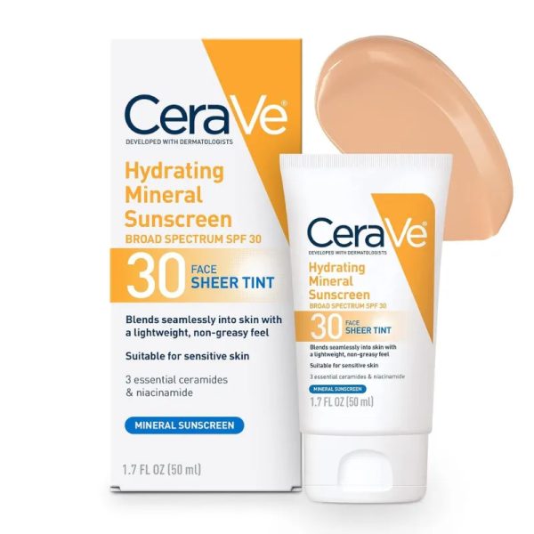  CeraVe Protector Solar Mineral Hidratante con Color – FPS 30 