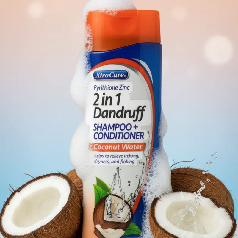 2 EN 1 , CHAMPÚ + ACONDICIONADOR XTRACARE ANTICASPA DE COCO