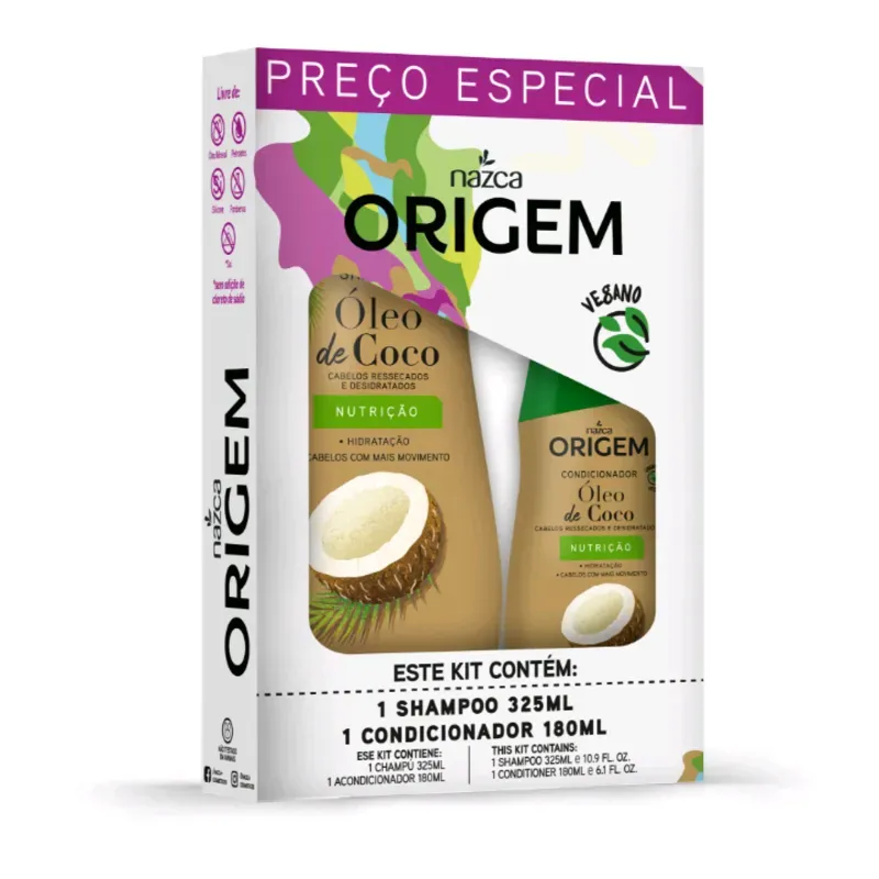 Shampoo+Acondicionador Origem Óleo de Coco
