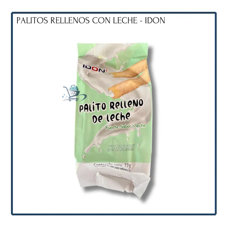 Palitos rellenos con leche - Idon (77g)