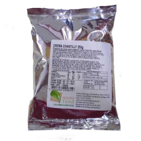 Crema Chantilly MacroFood 250gr.
