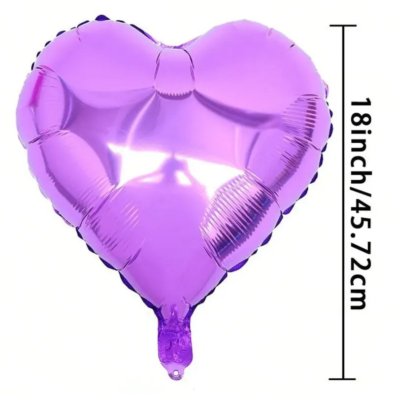 Globo corazón malva 18"
