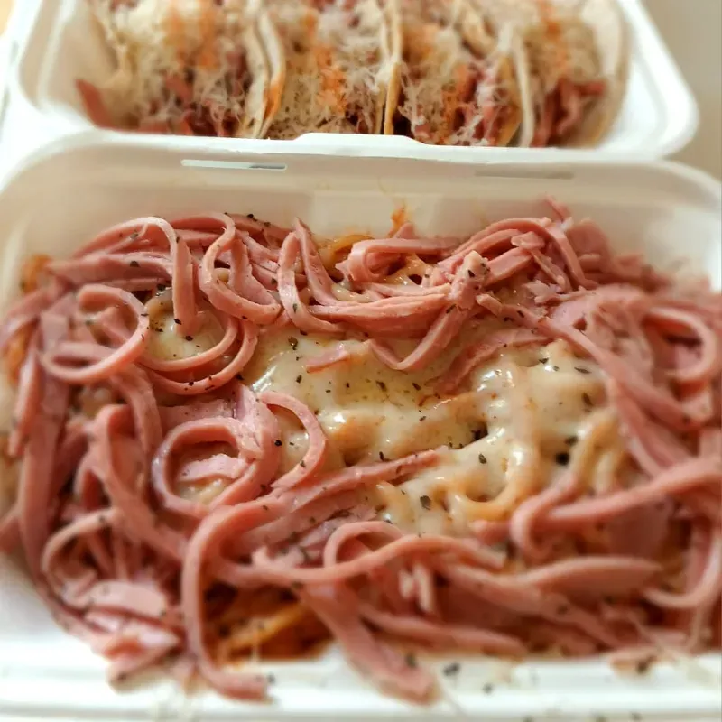 Spaghetti de Jamón(Bravo) Y Queso(Gouda)