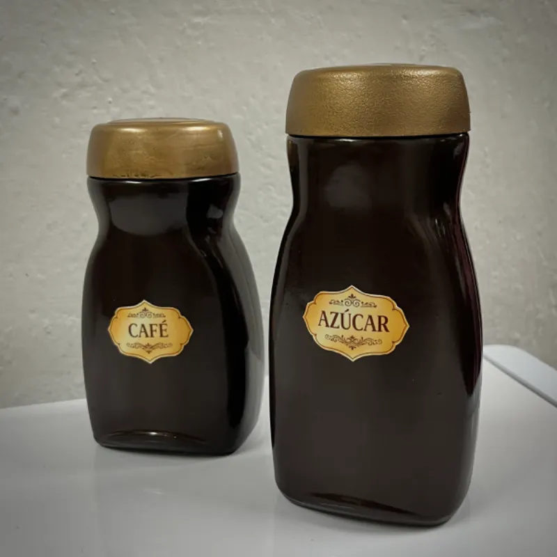 Juego de frascos con temática de café.☕️