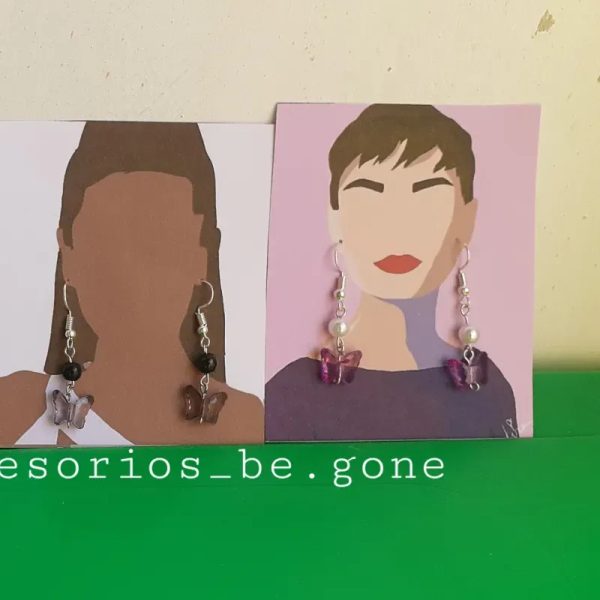 Aretes de mariposas