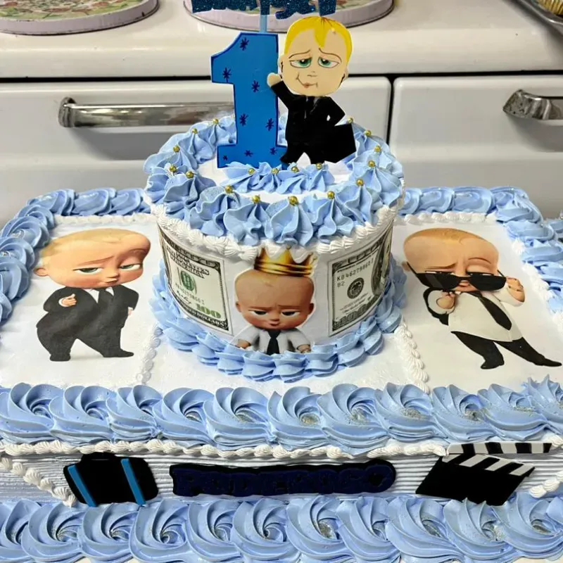 Cake temática de bebé jefazo