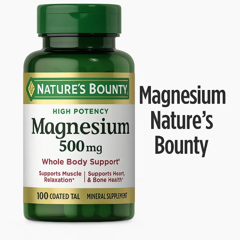  Magnesio 500 mg MARCA Nature's Bounty (100 tabletas)
