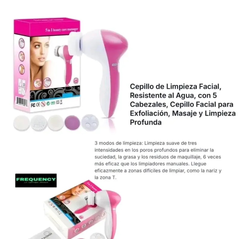 Cepillo facial 5 en 1 multifuncional