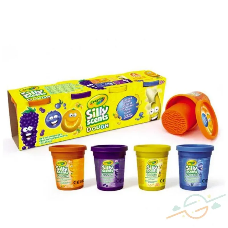 Pack de 4 botes de colores, crayolas perfumadas