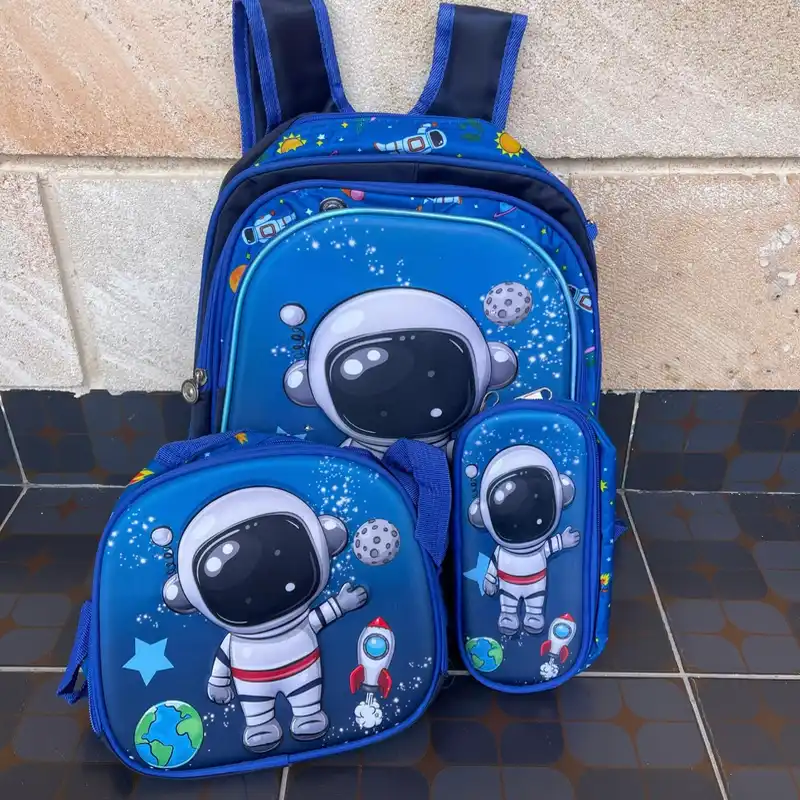 Set de mochila+lonchera+estuchera de niño