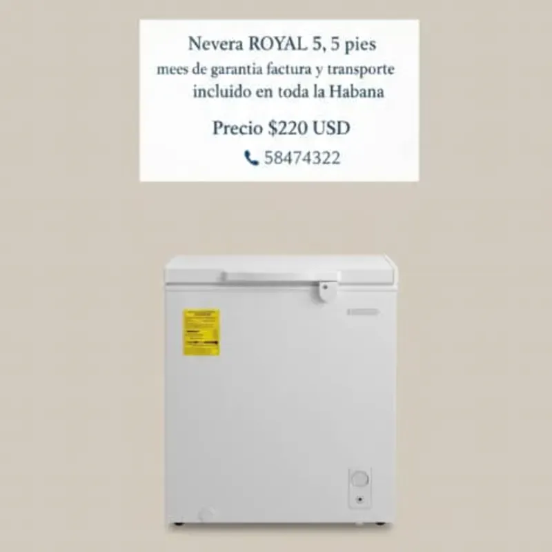 Nevera Royal 5, 5 pies 