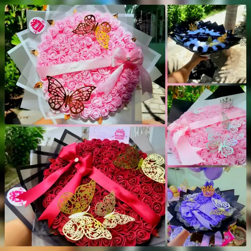 100 rosas pequeñas en foami ❤️