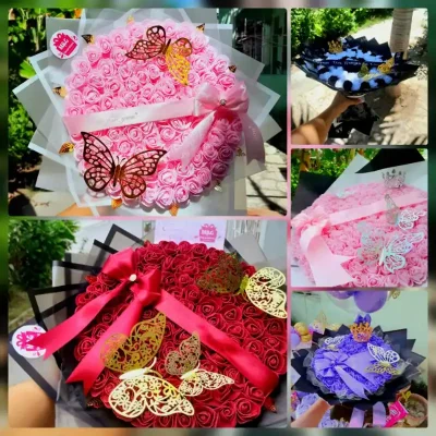 100 rosas pequeñas en foami ❤️