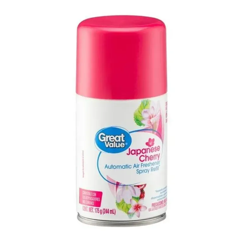 Great Value Japanese Cherry Automatic Air Freshener Spray Refill