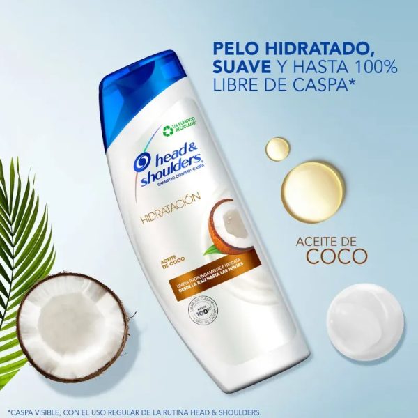 champú Head & Shoulders Control Caspa Hidratación Aceite de Coco.  180ml