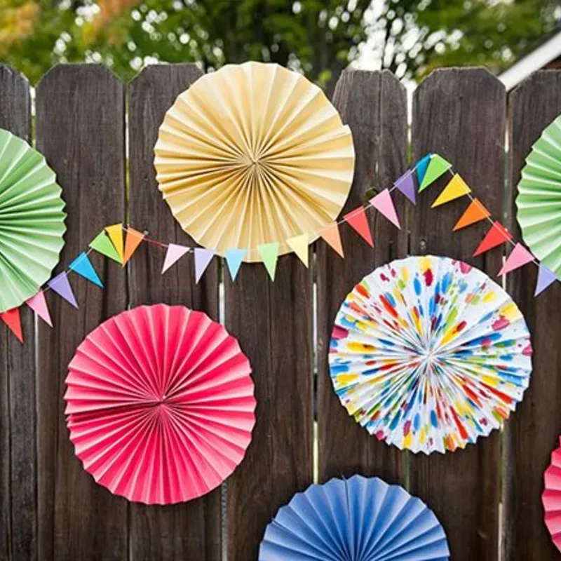 Abanico decorativo papel (3 piezas)