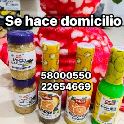 Mojito,Naranja Agria ,Jugo de limón ,Ajo picadito