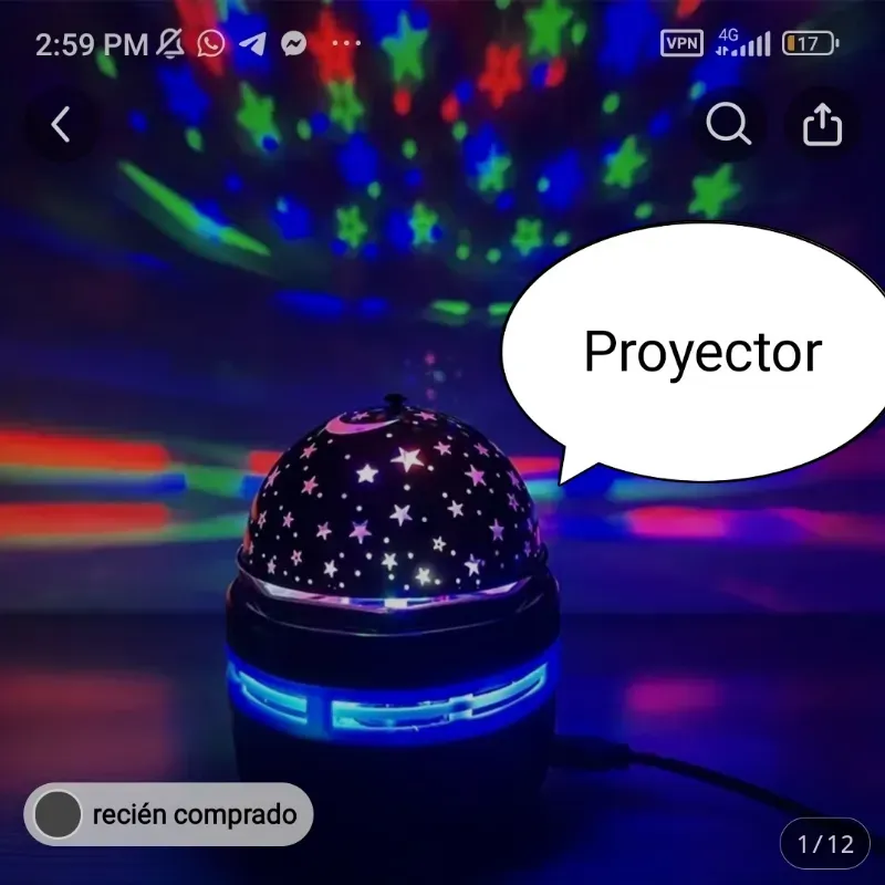 Proyector de estrellas y luna