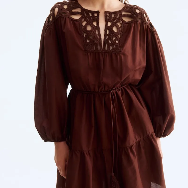 Vestido efecto crochet