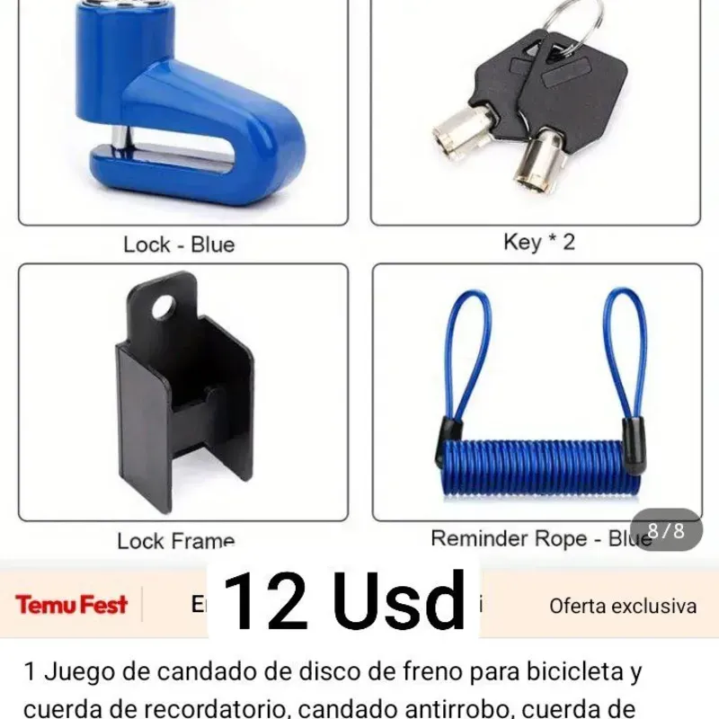 Candado para motos y bicicletas