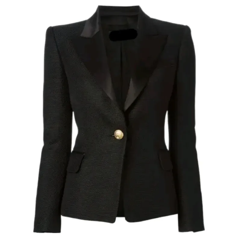 Blazer solapa satinada