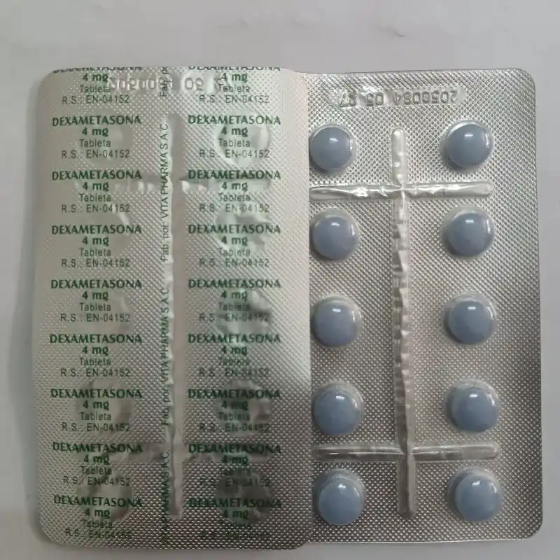 Dexametasona de 4 mg de 10 Tabletas