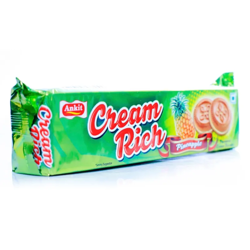 Galletas tipo sándwich con sabor a piña